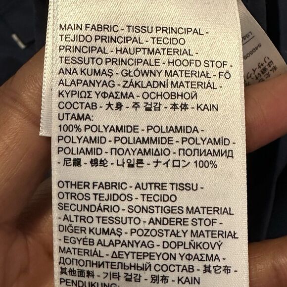 Levis Men Large Jacket Shirt Windbreaker Rain Pockets Blue New - Picture 5 of 8